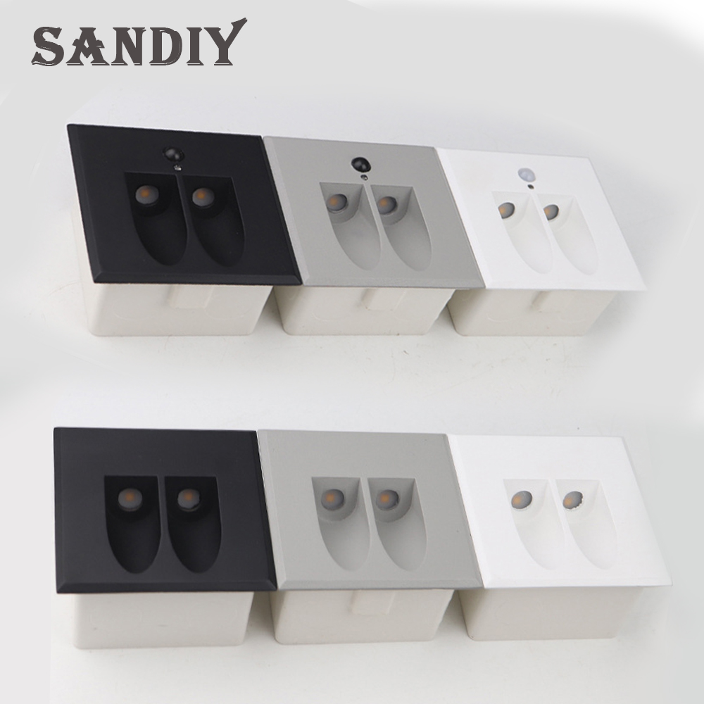 Outdoor Lighting On Stairs - SANDIY Sensor Wall Lamp Waterproof Step