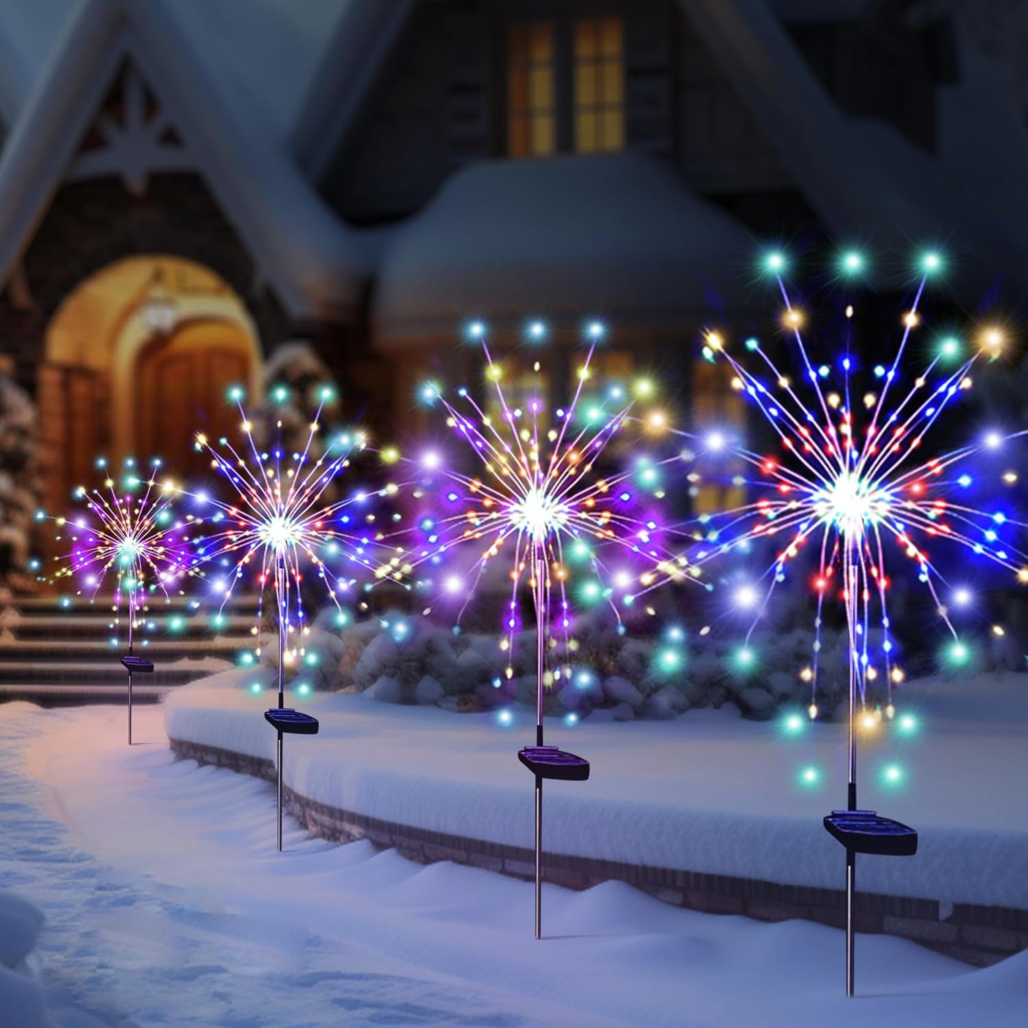 Outdoor Lighting Gazebo - Solar LED Firework Fairy Lights Outdoor