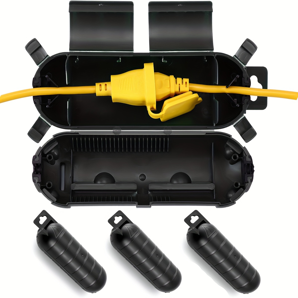 Outdoor Lighting Cable - Extension Cord Plug Connection Protective Safety
