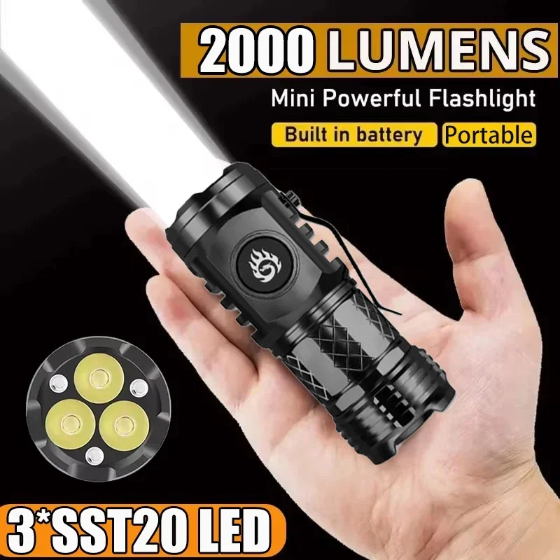 Outdoor Lighting Permanent - High Strong Power Tactical Flashlight 3LED