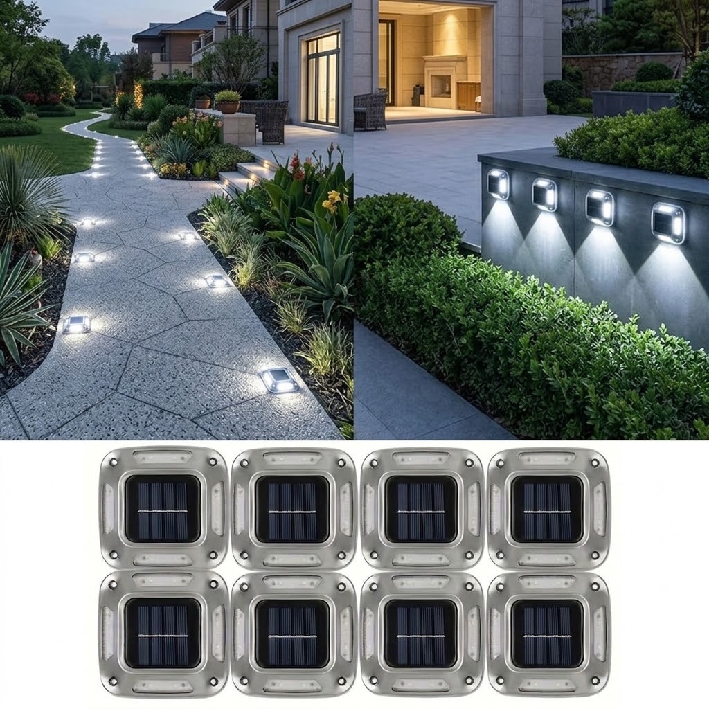 8Pcs Solar Path Lights Outdoor - Outdoor Lighting On Stairs review and price