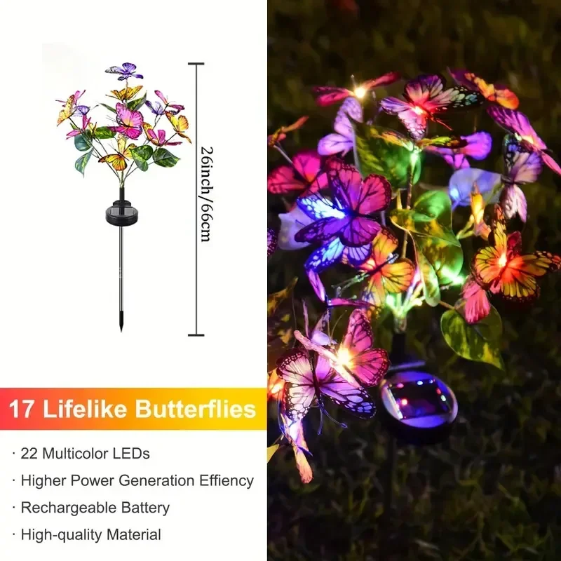 Solar LED Butterfly Garden Lig - Outdoor Lighting Permanent review and price