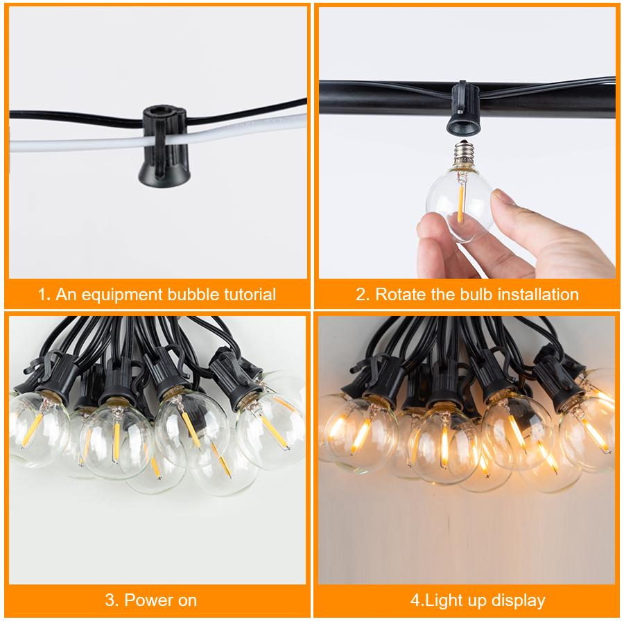 G40 LED Outdoor String Ball Li - Outdoor Lighting Gazebo review and price