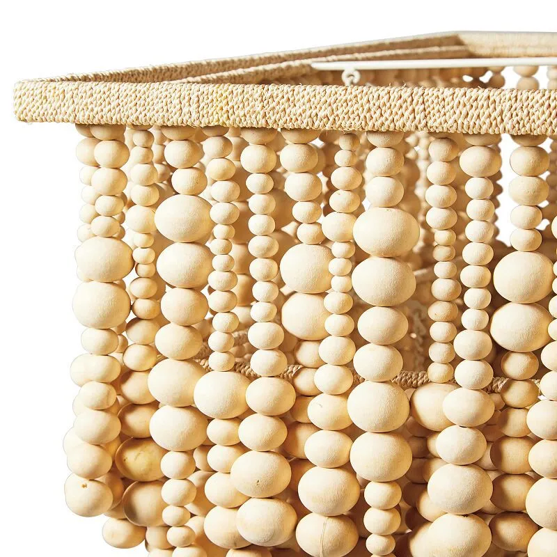 Bohemian Wood Bead Chandelier  - Outdoor Lighting Chandelier review and price