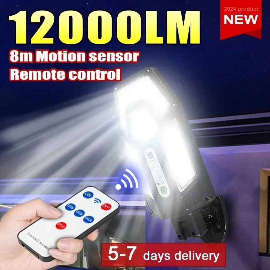 12000LM Powerful Solar Wall La - Outdoor Lighting Permanent review and price