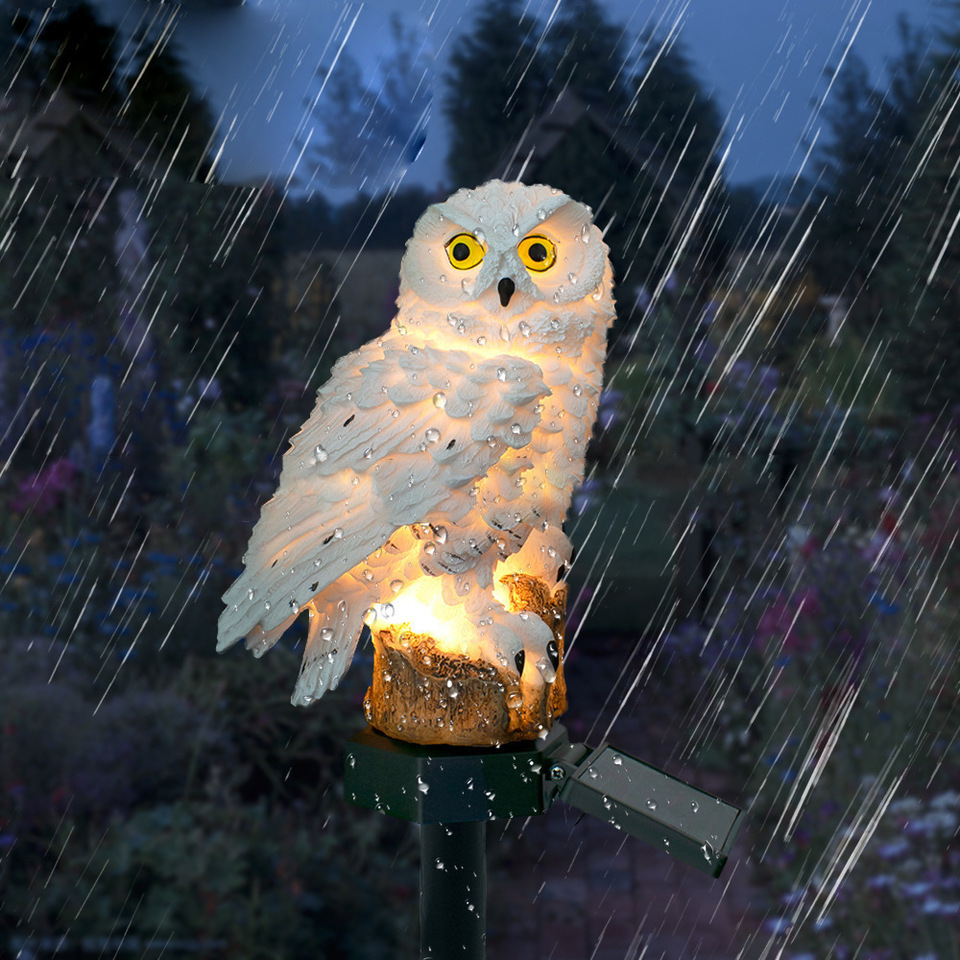 Solar Owl Statue Garden Light  - Outdoor Lighting Permanent review and price