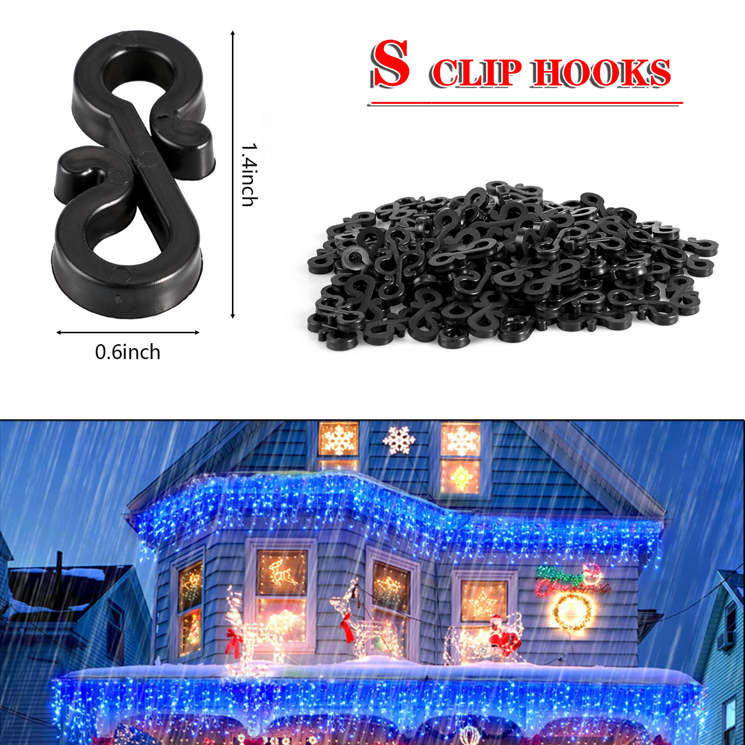 120Pcs Plastic Hooks Gutter Ho - Outdoor Lighting Cable review and price