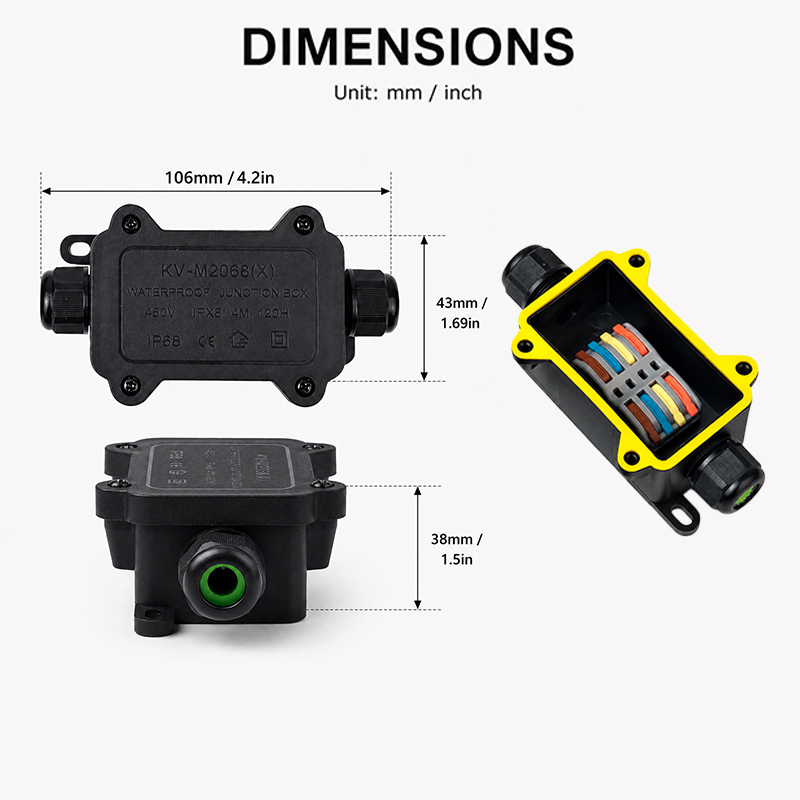 IP68 Waterproof Junction Box 2 - Outdoor Lighting Cable review and price