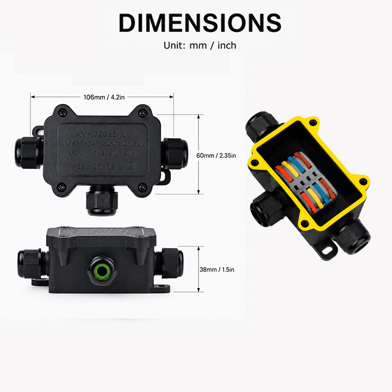 IP68 Waterproof Junction Box 2 - Outdoor Lighting Cable review and price