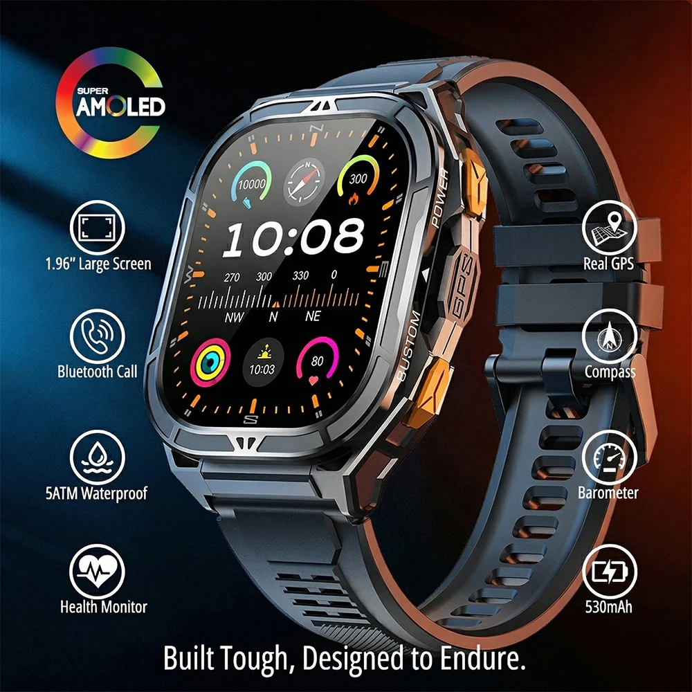 Luxury AMOLED Smartwatch Real  - Outdoor Lighting Smart Controller review and price