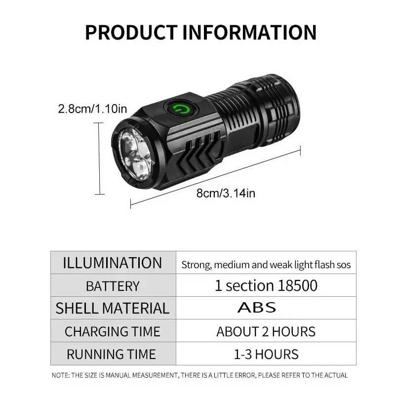 Mini 3LED Flashlight With Pen  - Outdoor Lighting Permanent review and price