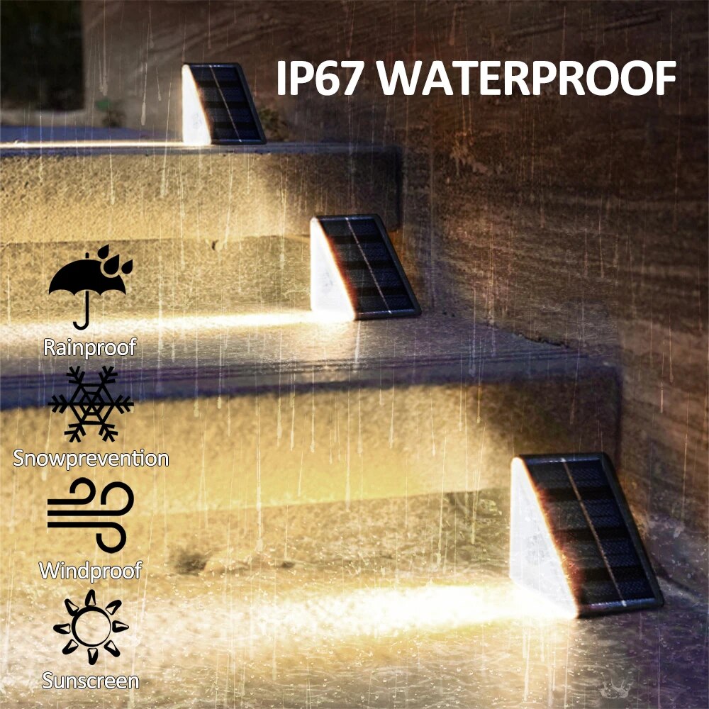 IP67 Waterproof Solar Step Lig - Outdoor Lighting On Stairs review and price